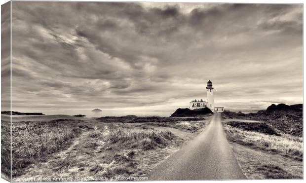 Guiding Light of Turnberry: A Beacon of History Canvas Print by Ros Ambrose