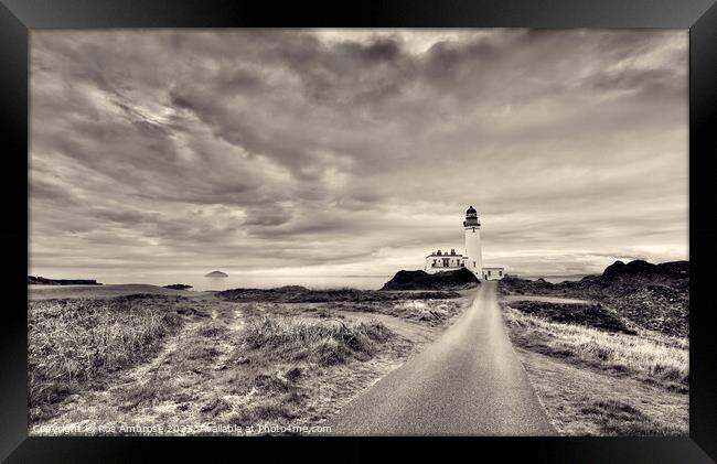 Guiding Light of Turnberry: A Beacon of History Framed Print by Ros Ambrose
