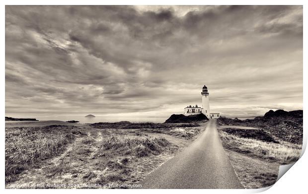 Guiding Light of Turnberry: A Beacon of History Print by Ros Ambrose