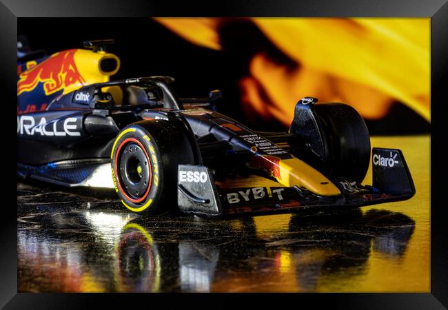 Verstappen's 2022 Red Bull - Model  Framed Print by Glen Allen
