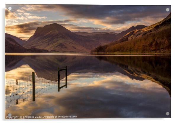 Buttermere at sunrise Acrylic by phil pace