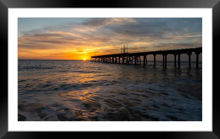 Sunrise at Lowestoft Framed Mounted Print by Mike Johnson