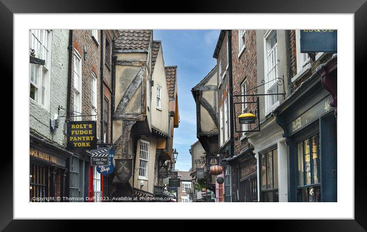 The Shambles - An Alternate Perspective  Framed Mounted Print by Thomson Duff