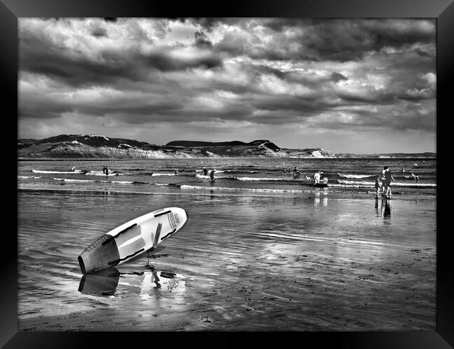 Lyme Regis Beach Framed Print by Darren Galpin
