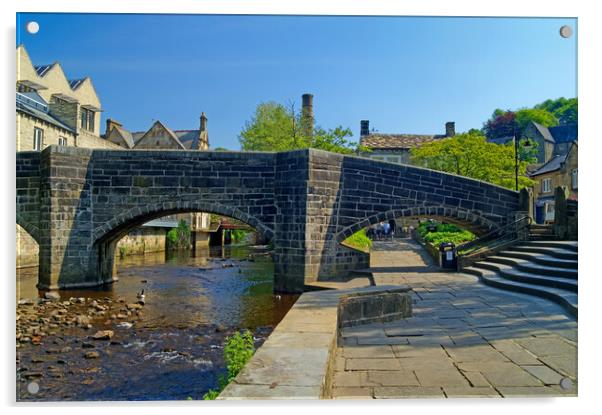 Old Hebden Bridge  Acrylic by Darren Galpin
