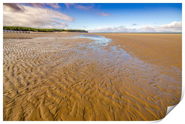 A Serene Haven on Findhorn Beach Print by Steve Smith