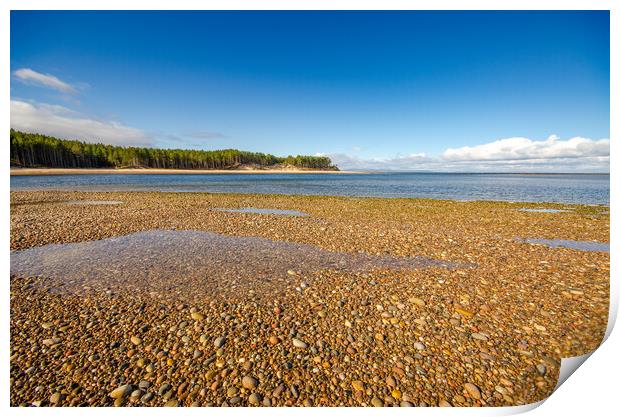 Serene Beauty of Findhorn Beach Print by Steve Smith