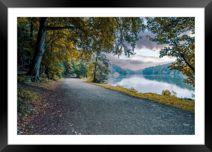Tranquil Autumn Sunrise Framed Mounted Print by Tim Hill
