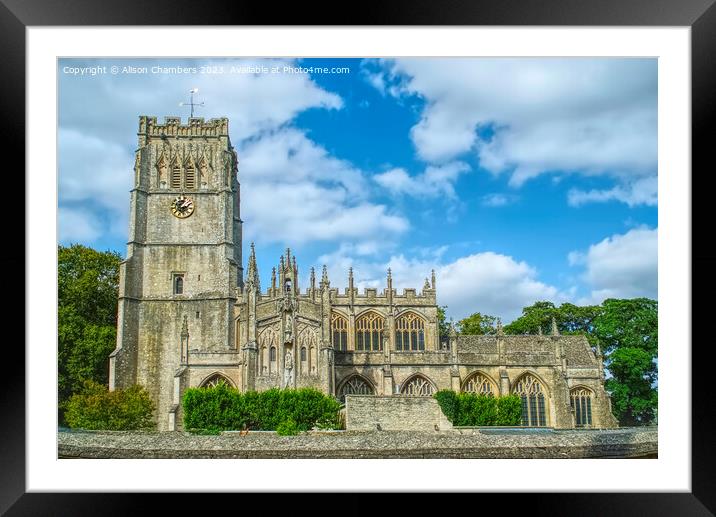 Northleach Gloucestershire  Framed Mounted Print by Alison Chambers