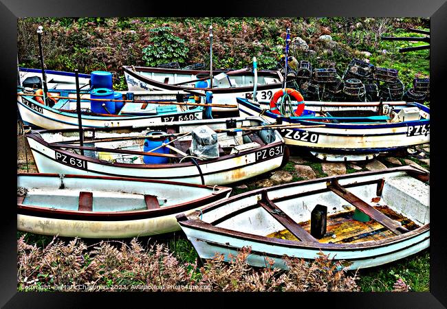 Old fishing boats, Penberth Cove, Cornwall Framed Print by Photimageon UK