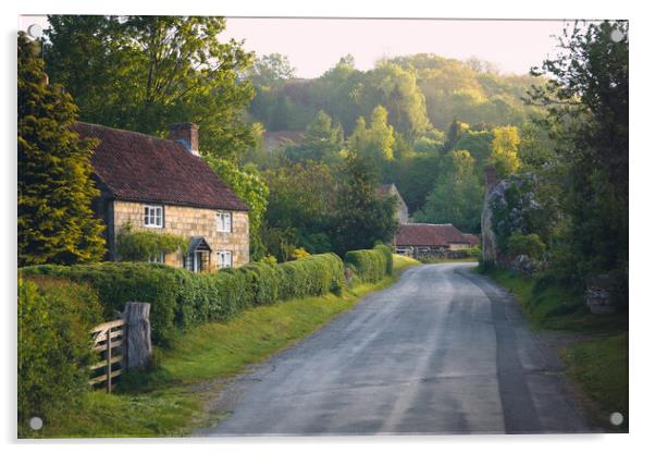 Rievaulx Village Acrylic by Alan Wise