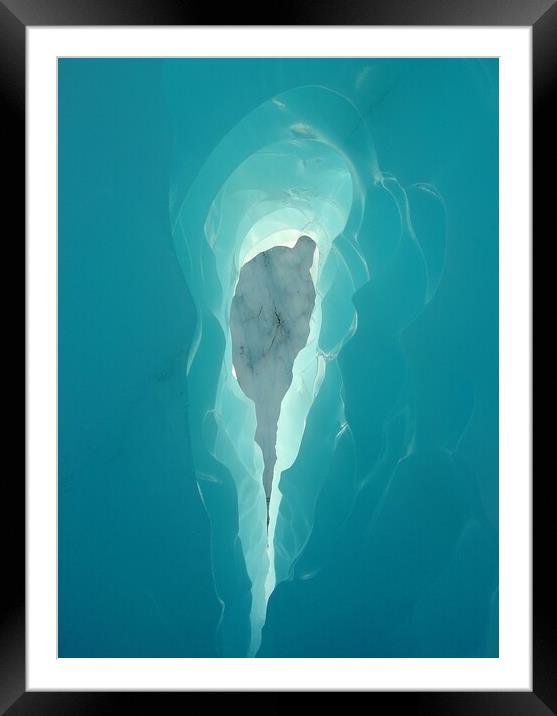Ice Cave Framed Mounted Print by Geoff Weeks