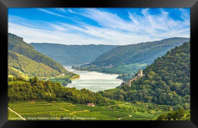 Wachau valley with Danube river. Austria. Framed Print by Sergey Fedoskin