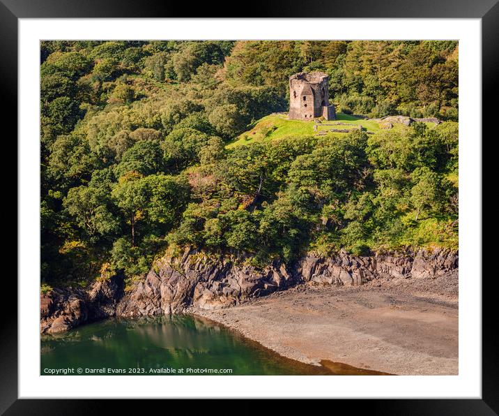 Dolbadarn Castle on the Hill Framed Mounted Print by Darrell Evans