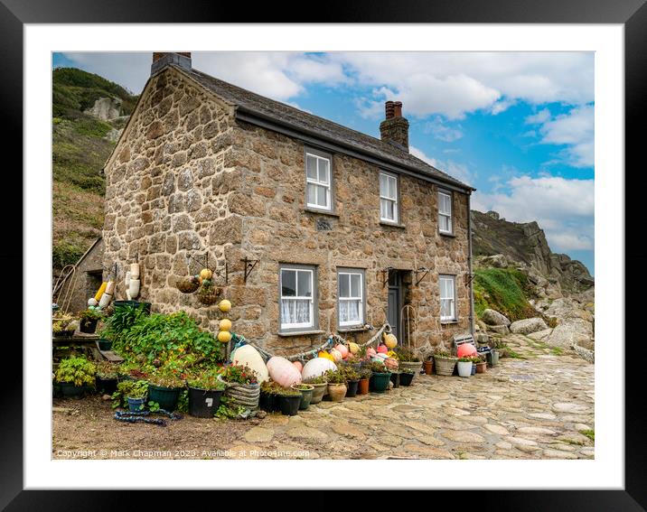 Seaside Cottage, Penberth Cove Framed Mounted Print by Photimageon UK
