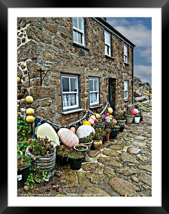 Cornish seaside Cottage, Penberth Cove Framed Mounted Print by Photimageon UK