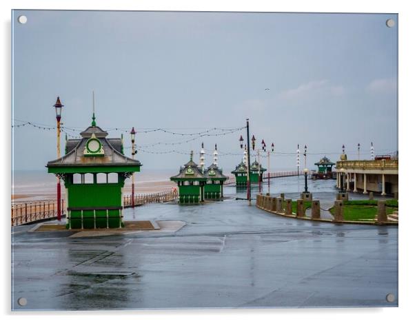 Vintage Blackpool Shelters Acrylic by Victor Burnside