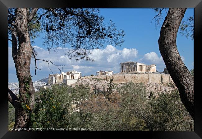 Acropolis, Athens Framed Print by Hazel Wright