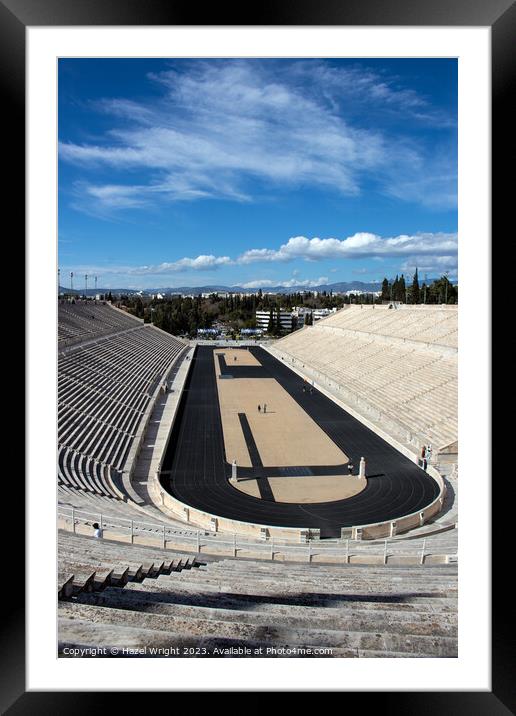 Panathenaic stadium, Athens Framed Mounted Print by Hazel Wright