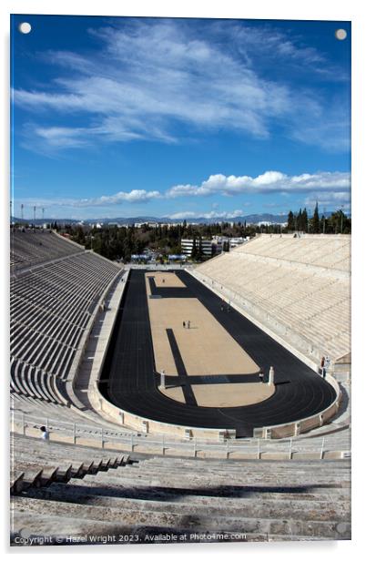 Panathenaic stadium, Athens Acrylic by Hazel Wright