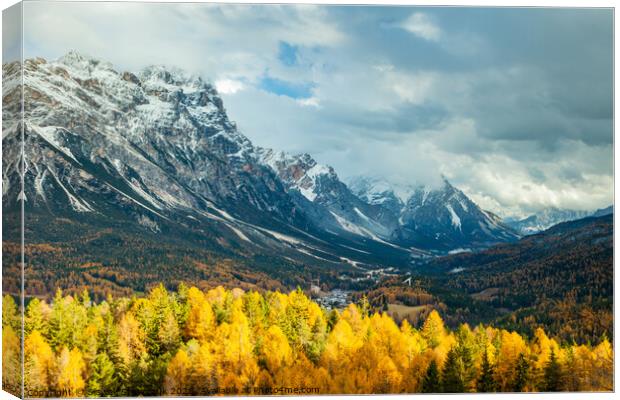 Changing Seasons in the Dolomites Canvas Print by Slawek Staszczuk