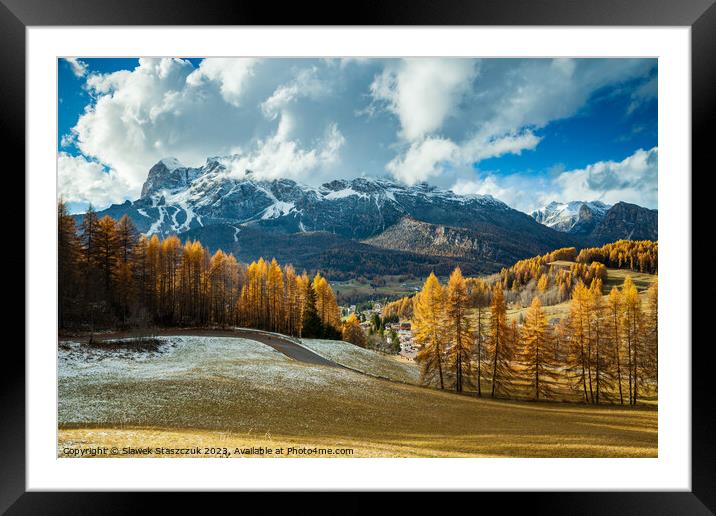 Dolomites Valley Framed Mounted Print by Slawek Staszczuk