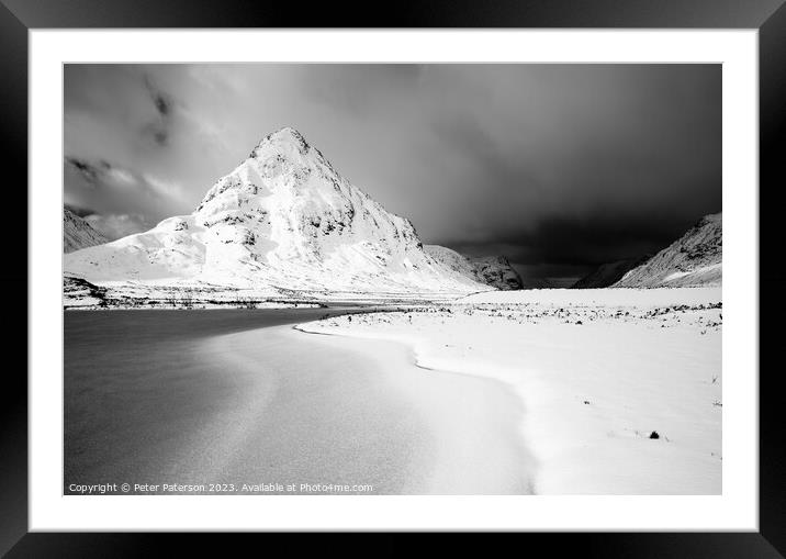 Glen Coe Winter Framed Mounted Print by Peter Paterson