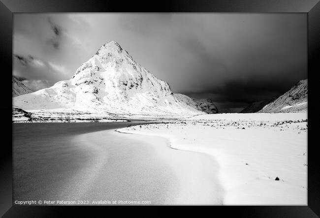 Glen Coe Winter Framed Print by Peter Paterson