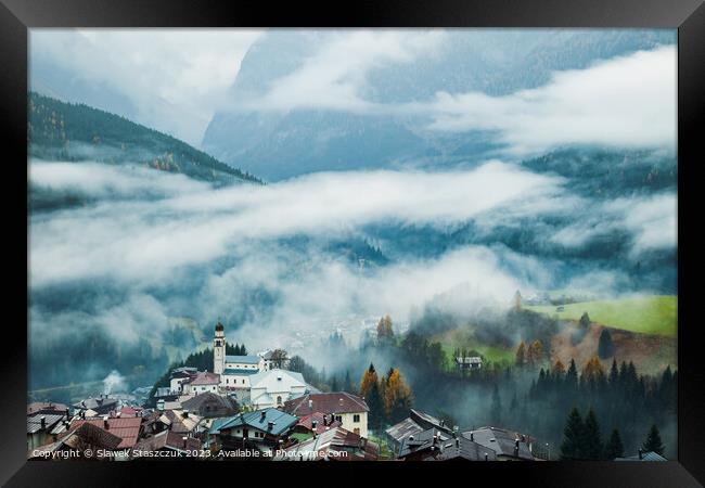 Misty Dolomites Framed Print by Slawek Staszczuk