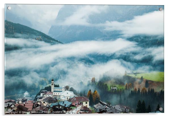Misty Dolomites Acrylic by Slawek Staszczuk