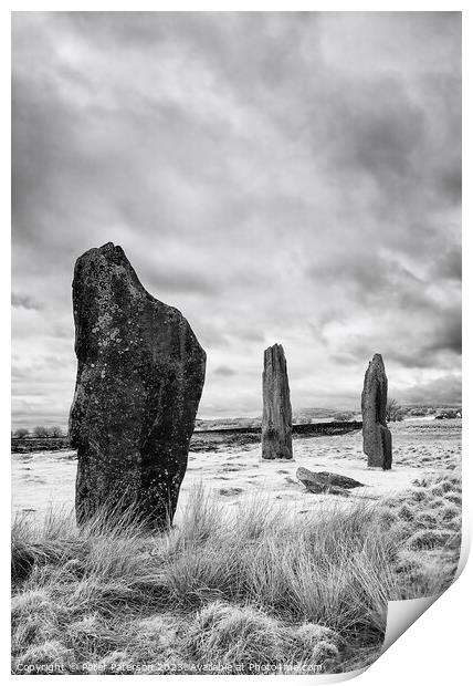 Standing Stone Arran  Print by Peter Paterson