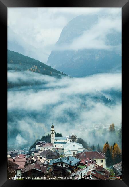 Dolomite Village Framed Print by Slawek Staszczuk