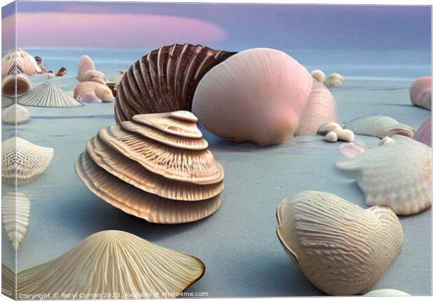 Enchanted Seashell Haven Canvas Print by Beryl Curran