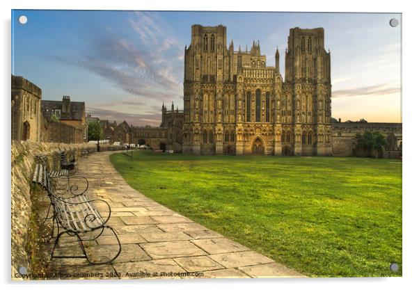 Wells Cathedral Acrylic by Alison Chambers