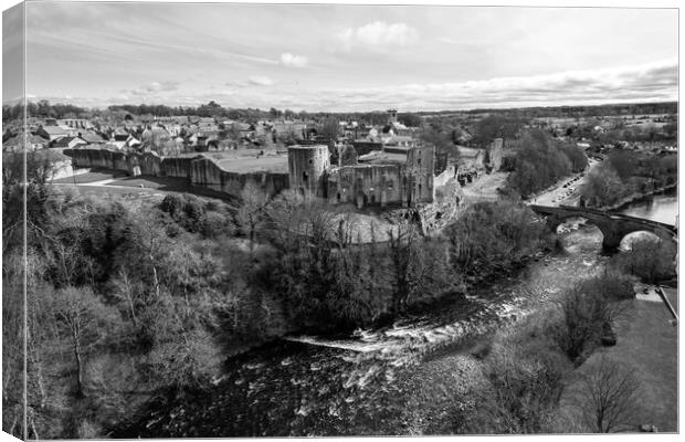 Barnard Castle On The River Tees Canvas Print by Apollo Aerial Photography