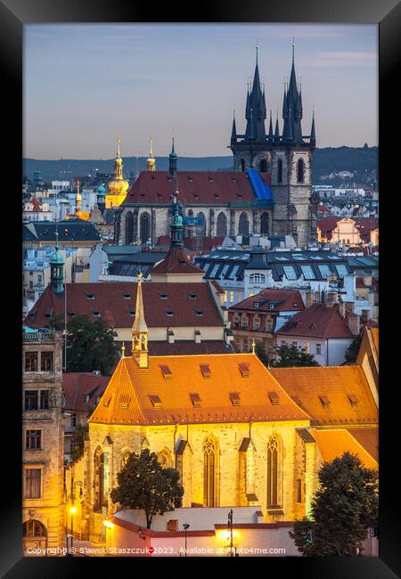 Evening in Prague Framed Print by Slawek Staszczuk