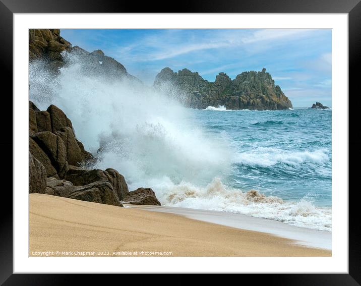 Logan's Rock, Porthcurno, Cornwall Framed Mounted Print by Photimageon UK
