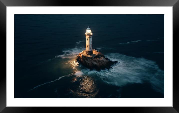 Lighthouse Framed Mounted Print by Bahadir Yeniceri