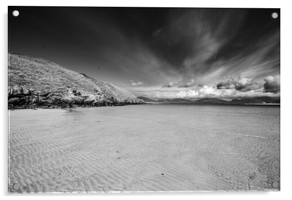 Horgabost Beach Isle Of Harris Acrylic by Steve Smith