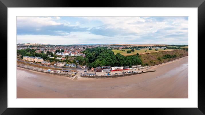 Filey Aerial Panoramic Framed Mounted Print by Tim Hill