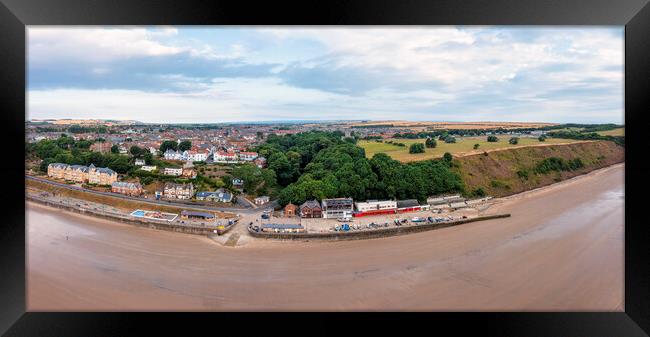 Filey Aerial Panoramic Framed Print by Tim Hill