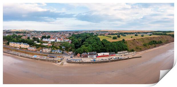 Filey Aerial Panoramic Print by Tim Hill