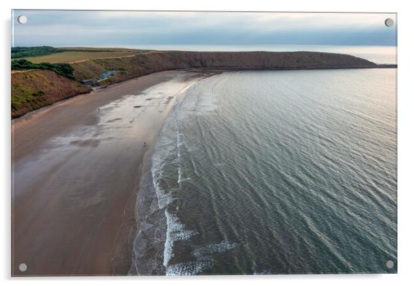 Filey from above: Yorkshire Coast Acrylic by Tim Hill