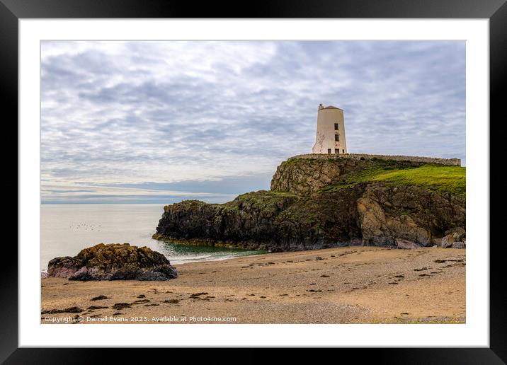 Tŵr Mawr Lighthouse Framed Mounted Print by Darrell Evans