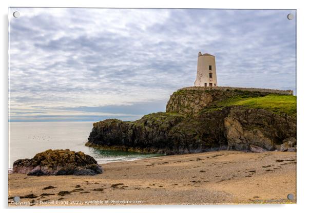 Tŵr Mawr Lighthouse Acrylic by Darrell Evans
