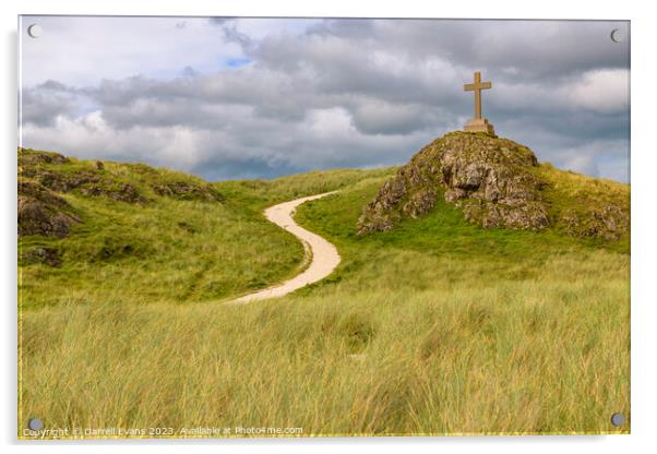 St Dwynwen's Cross Acrylic by Darrell Evans