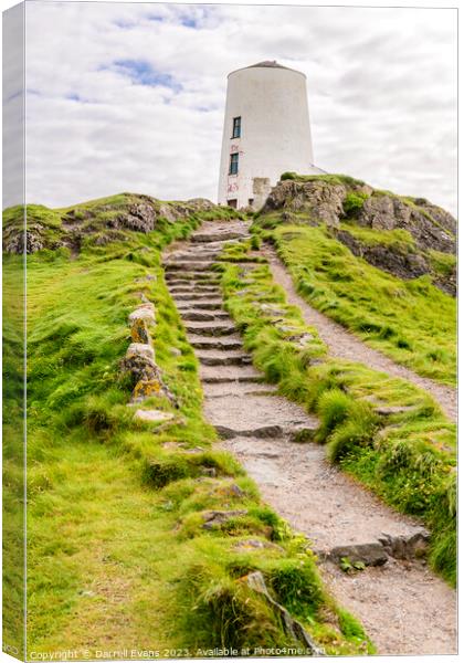Tŵr Mawr and steps Canvas Print by Darrell Evans