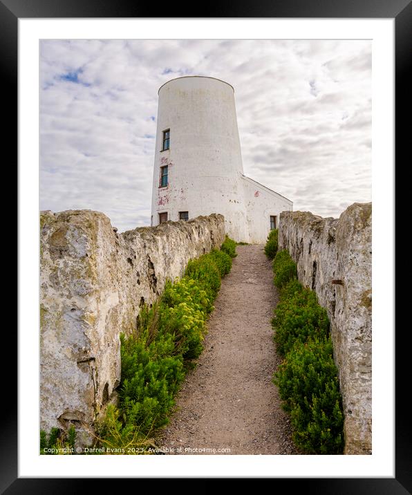 Path to Tŵr Mawr lighthouse Framed Mounted Print by Darrell Evans
