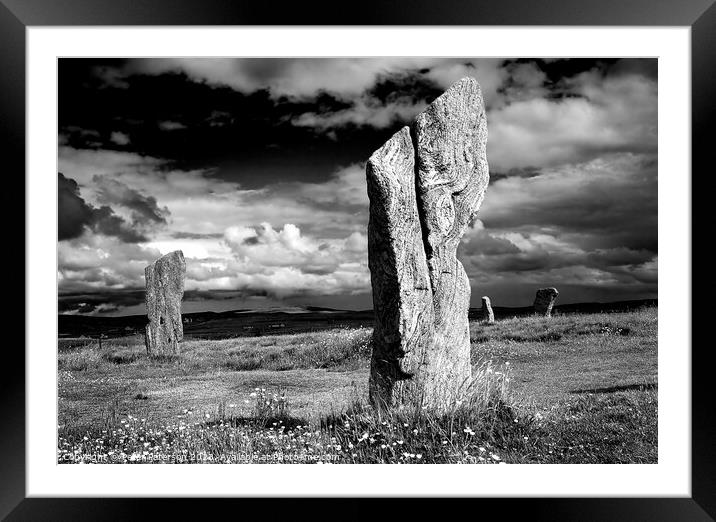 Callanish Standing Stones Framed Mounted Print by Peter Paterson