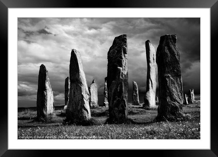 Callanish Standing Stones  Framed Mounted Print by Peter Paterson
